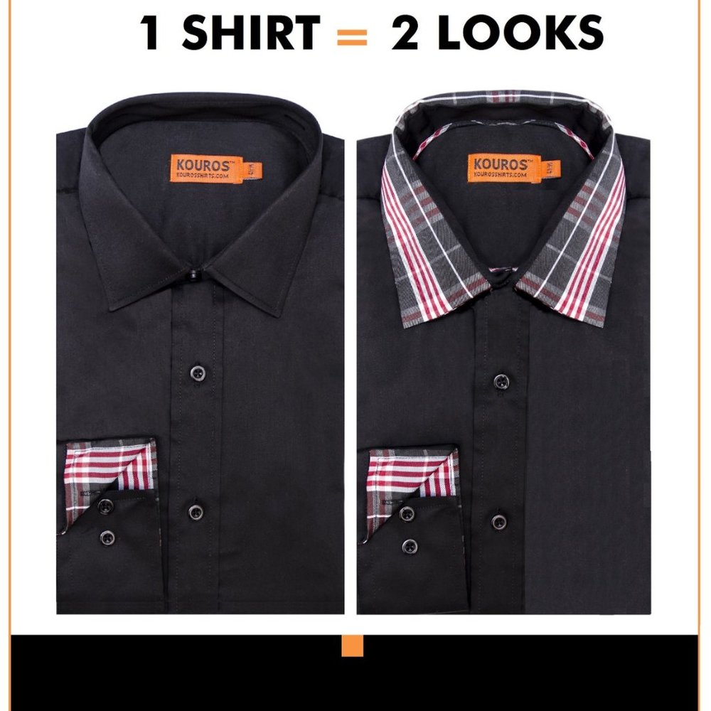 Men's Black Dress Shirt with FREE OnCollar